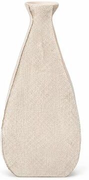 Aria Home Uncharted Triangle Beige Textured Poly resin Decorative Vase