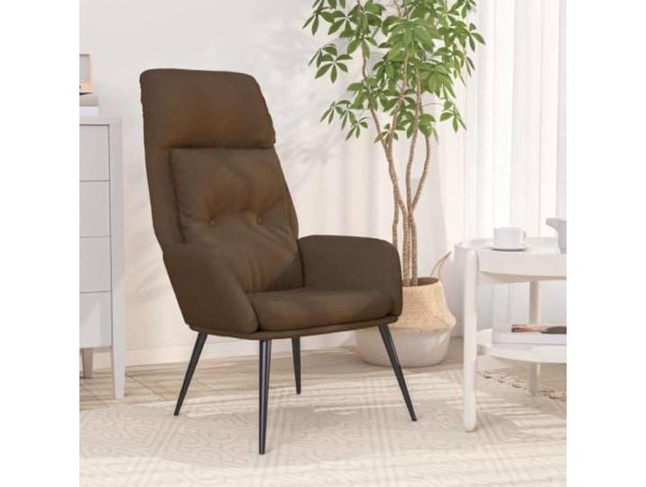 YUTAASU Relaxsessel Braun Wildleder-Optik Thickly Padded, Sturdy Metal Frame, Comfortable Armrests, Living Room Chair