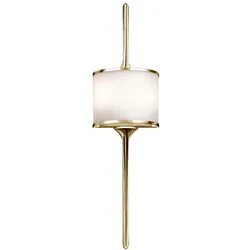 Elstead Lighting, Deckenleuchte, Mona LED Wandleuchte G9 2-fach 76cm Poliertes Messing IP44 (640 lm, G9)