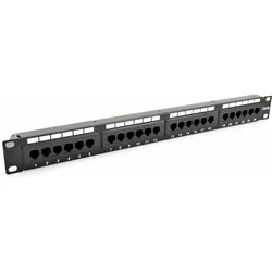 C&C Partners Utp-19-Zoll-Panel Der Kategorie 5E mit 24 Rj45-Ports, Server Zubehör, Schwarz