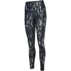 hummel hmlHIIT Print Intensity High-Waist Leggings Damen 6092 - seagrass M