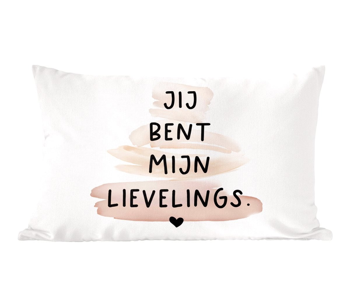 PillowMonkey Sierkussen met Quote Jij bent mijn lievelings - 50 x 30 cm