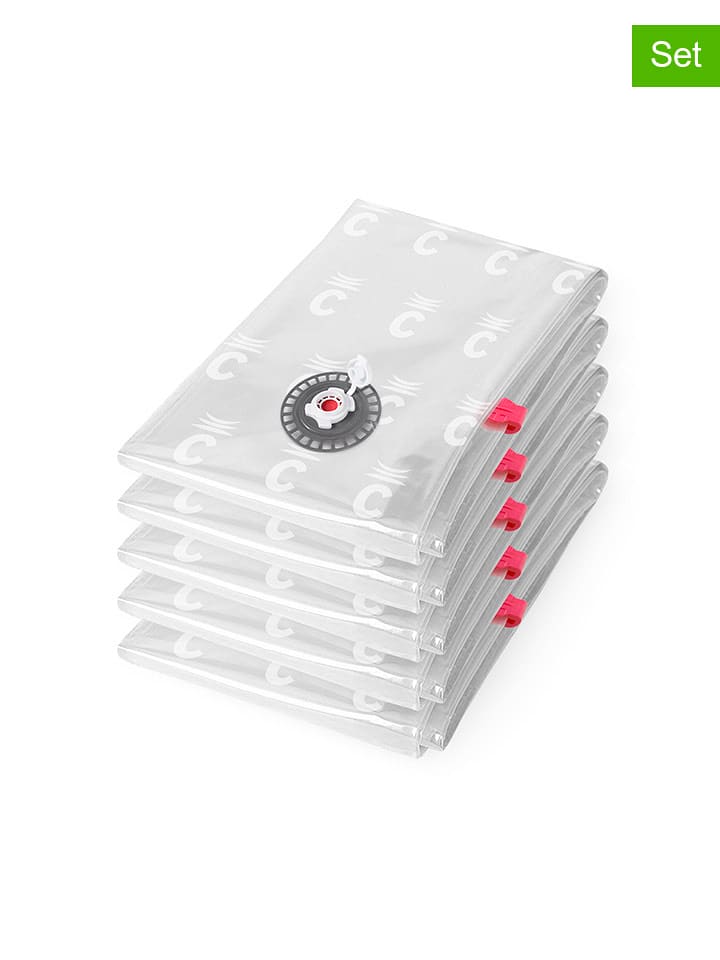 Compactor 5er-Set: Vakuumbeutel "Multi Aspispace" in Transparent - (L)90 x (B)55 cm - onesize