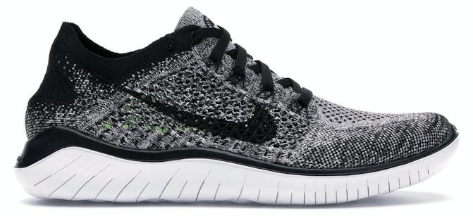 Nike Free RN Flyknit 2018 Oreo (Women's) - EU 38.5