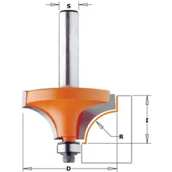 CMT, Fräser, 939.222.11 Hohlradiusfräser mit erhöhter Schneide 22,2x12,7x52,7 R=4,75 Schaft Ø8