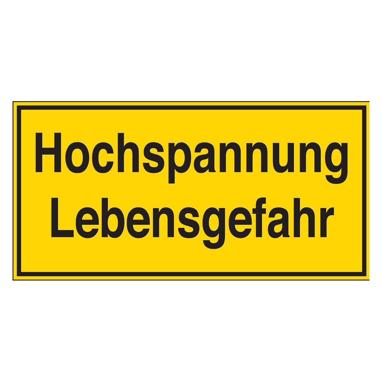 Brady STD-435-150x300-B7525, Zusatzschilder - Hochspannung Lebensgefahr (801349)