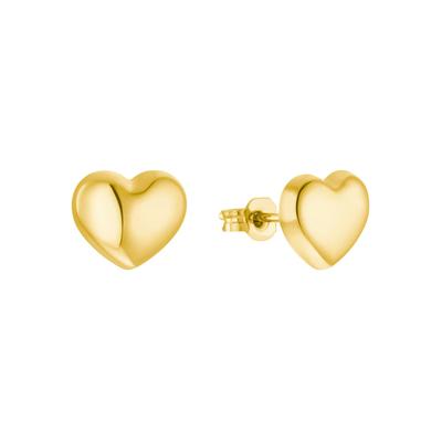 Paar Ohrstecker AMOR "Golden Hearts", gold (goldfarben), Ohrringe, Damen, Gelbgold 585