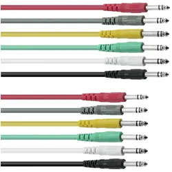 OMNITRONIC Klinkenkabel 6,3 Patchcord stereo 6x0,6m