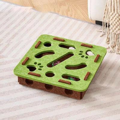 Uplift Essentials Mastermind Interactive Cat Puzzle Maze & Sensory Brain Teaser green