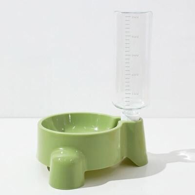 Inspired Finds Automatic Gravity Pet Water Dispenser Bowl For Cats, Puppies & Small Pets green