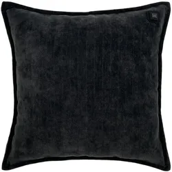 Kabelloses Heizkissen mit Akku (10.000mAh) - Chenille Schwarz - Wärmekissen 45x45cm inkl. 2,5m USB-Kabel