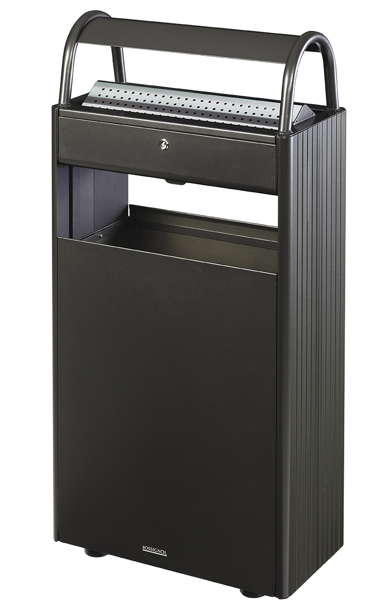 Rossignol 56448 Kopa Ascher/Abfallbehälter mit Standfuß 12 L/60 L, Farbe Mangangrau