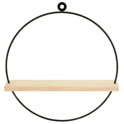 Metallring mit Holzbrett, 25 cm Ø x 0,5 cm
