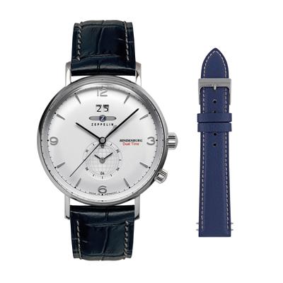 Quarzuhr ZEPPELIN "LZ 129 Hindenburg", blau (dunkelblau), Armbanduhren, Herren, Quarzuhr, Armbanduhr, Herrenuhr, Made in Germany, Ideal auch als Geschenk