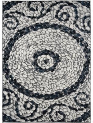 Porch & Den Jarrell Cream and Grey Cobblestone Area Rug