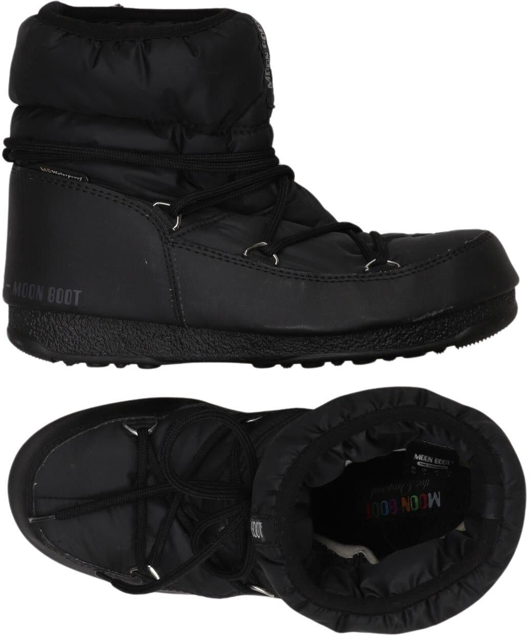 Moon Boot Damen Stiefelette, Schwarz, Gr. EU 39, Kunstleder - Second Hand