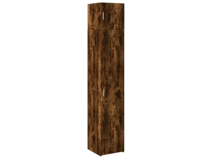 Helloshop26 02_0055559 Aufbewahrungsschrank, dünn, platzsparend, 40 x 42,5 x 225 cm, aus Holz, Eiche rauchfarben