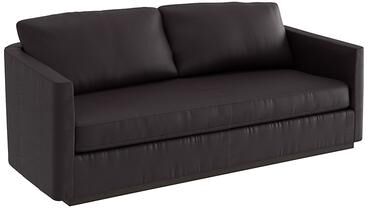 Kerstin Leather Sofa - Espresso Leather, Espresso Walnut - Ballard Designs