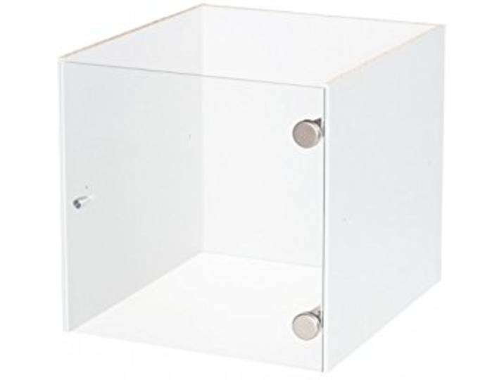 Vitrine avec porte en verre pour étagère Ikea Kallax (blanc) sans tablette d'étagère