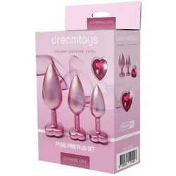 Dreamtoys, Analtoy, DREAM TOYS SET Gleaming Love Plug korek analny Pearl Pink 3szt.