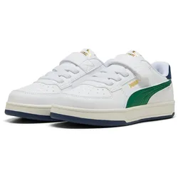 PUMA Caven 2.0 Retro AC+ Sneaker mit Klettverschluss Kinder 02 - PUMA white/archive green/warm white 31