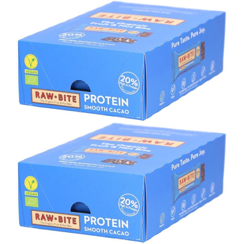 RAW Bite - Protein Smooth Cacao 12x45g 2x 2x12x45 g