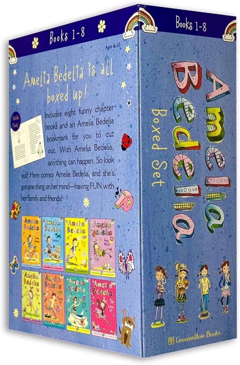 Greenwillow Books ltd Amelia Bedelia Chapter Books Collection 8 Books Box Set by Herman Parish (Amelia Bedelia Means Business, Unleashed, Road Trip!, Goes Wild!, Shapes Up,