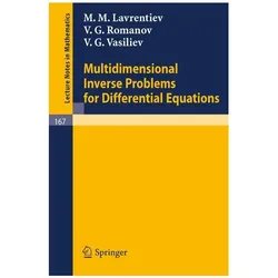 Multidimensional Inverse Problems for Differential Equations, Fachbücher von M. M. Lavrentiev