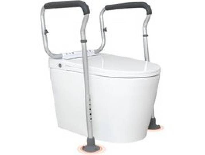 VEVOR Toiletten Aufstehhilfe Toilettensitzerhöhung Armlehne 45–55 cm / 67-77 cm Einstellbar, 136 kg Tragfähigkeit Robust WC Aufstehhilfe Toiletten Haltegriffe Toilettensitzerhöhung WC Haltegriff