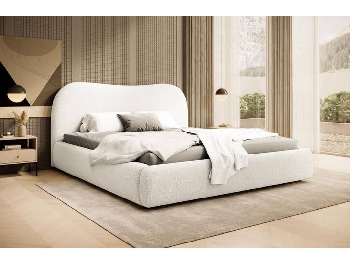 Compleo Polsterbett Boucle ROSI, mit Bettkasten und Lattenrost, Doppelbett