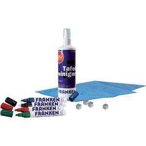 Franken Magnettafel-Zubehörset Z1971, Starter-Set für Glas-Magnettafeln, 10-teilig