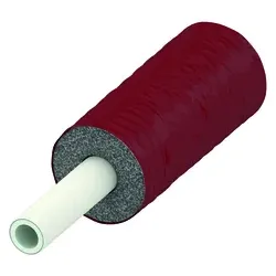 Tece logo Verbundrohr PE-RT/Al 25x2,5 vorgedämmt RS 13, rot, Rolle 25m, 8702225 8702225