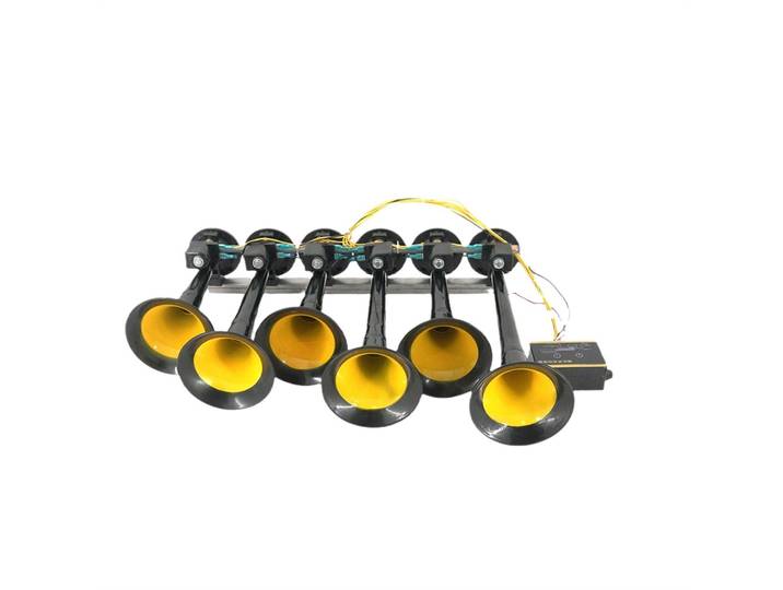 Klaxon électrique universel à Six tubes modifiés, musique de voiture 12/24V, pour camion et Train, klaxon électrique à commande électronique, sifflet Super fort