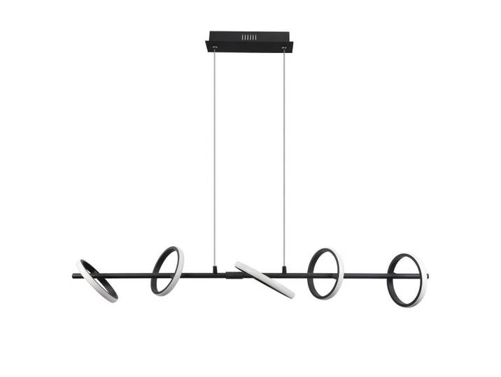 ZMH Led-Hängeleuchte Sonnwein 106/19/150 cm, Schwarz, Metall, Mode, LED integrated, 19x150x106 cm, Lampen & Leuchten, LED Beleuchtung, LED-Hängeleuchten