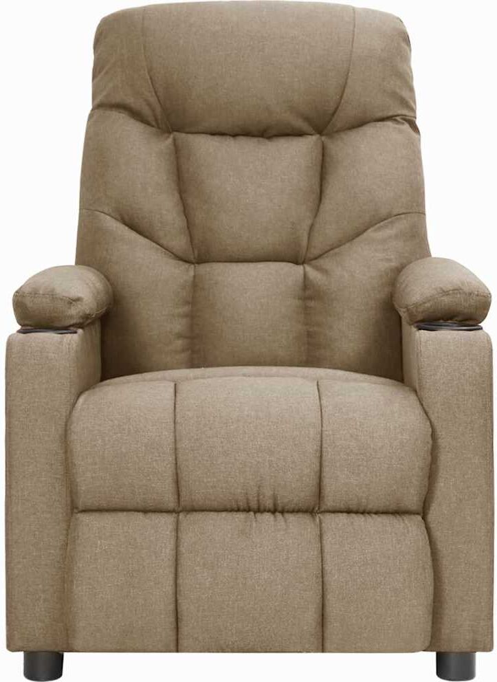 vidaXL Fauteuil inclinable Taupe Tissu