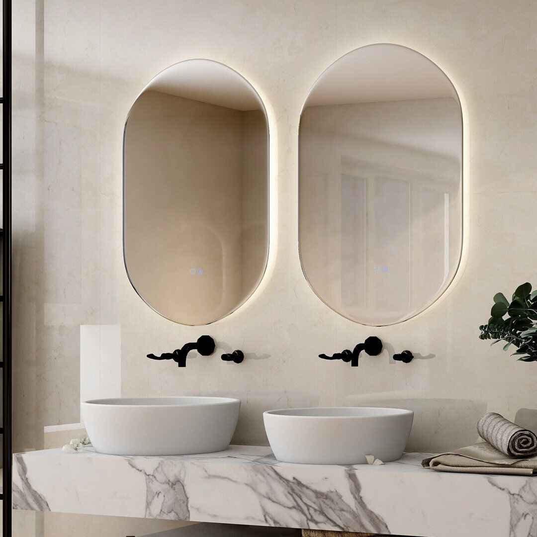 Metro Oval Wall Makeup / Shaving Mirror