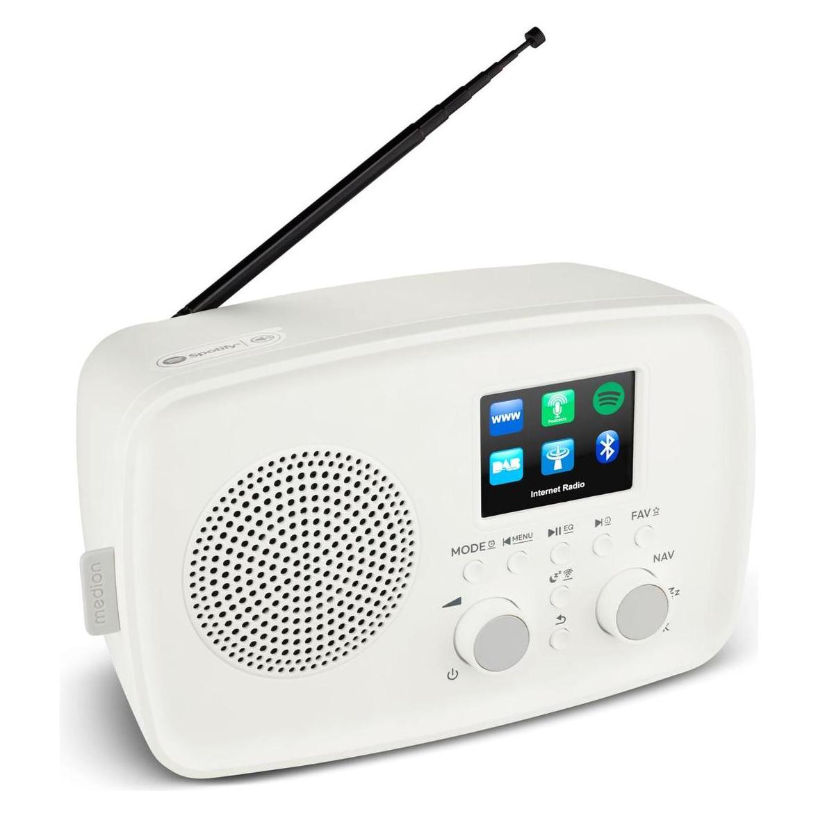 Medion LIFE Internetradio IRE-1 (MD89318) weiss DAB+ Internetradio (DAB+, Internetradio, Bluetooth, WLAN) (50078821)