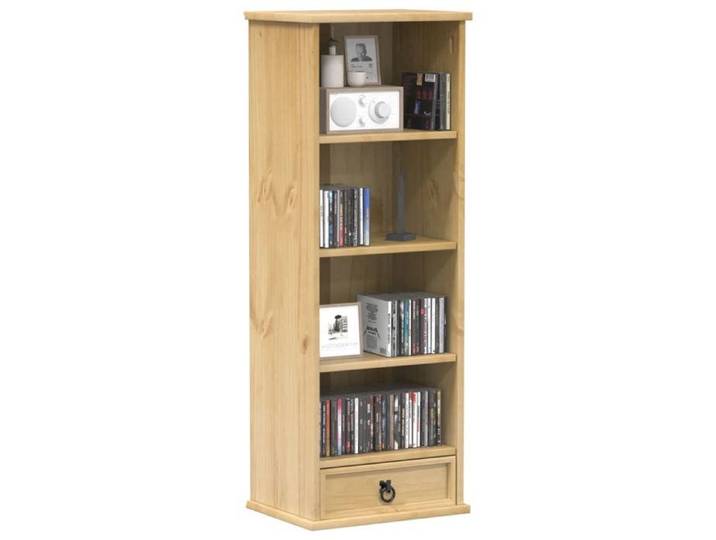 Armoire à CD Corona 40x30x110 cm bois de pin massif unité de rangement cd armoire de rangement cd meubles de 4005683