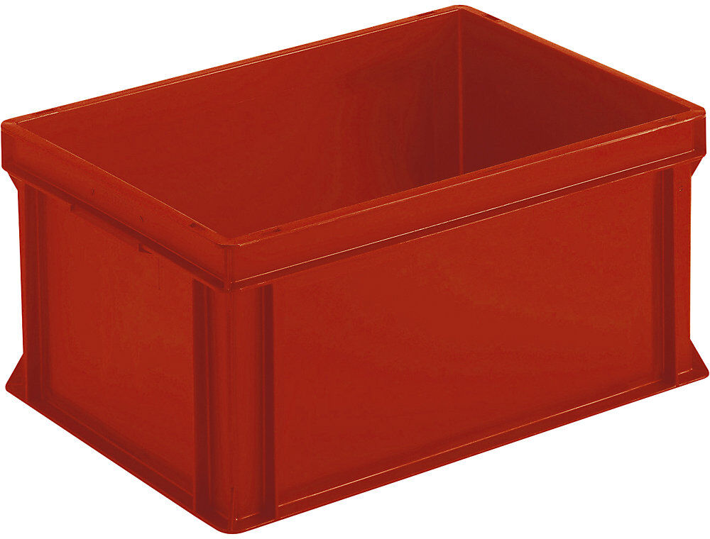 kaiserkraft Euro-Stapelbehälter, LxBxH 600 x 400 x 325 mm, rot, VE 2 Stk