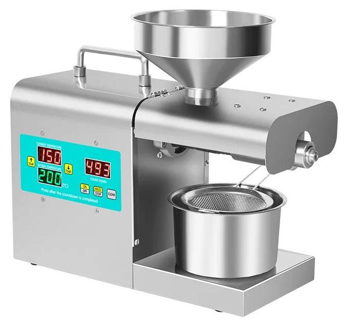 Leinsamen Ölpresse Maschine - RG312 Ölpressmaschine - Intelligente digitale Temperaturregelung - Edelstahl - 220V EU-Stecker