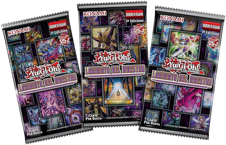 Konami YU-GI-OH! TCG Labyrinth des Meisters verpakking met 3 boosterpakketten Italiaans