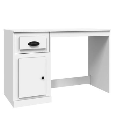 Helloshop26 - Schreibtisch Tisch Arbeitsplatz Computertisch Arbeitsmöbel mit Schublade 115 x 50 x 75 cm weißes Holzwerkstoff 02_0023445