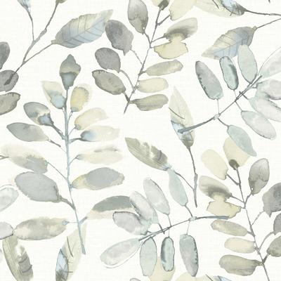 Chesapeake Pinnate Grey Leaves Wallpaper