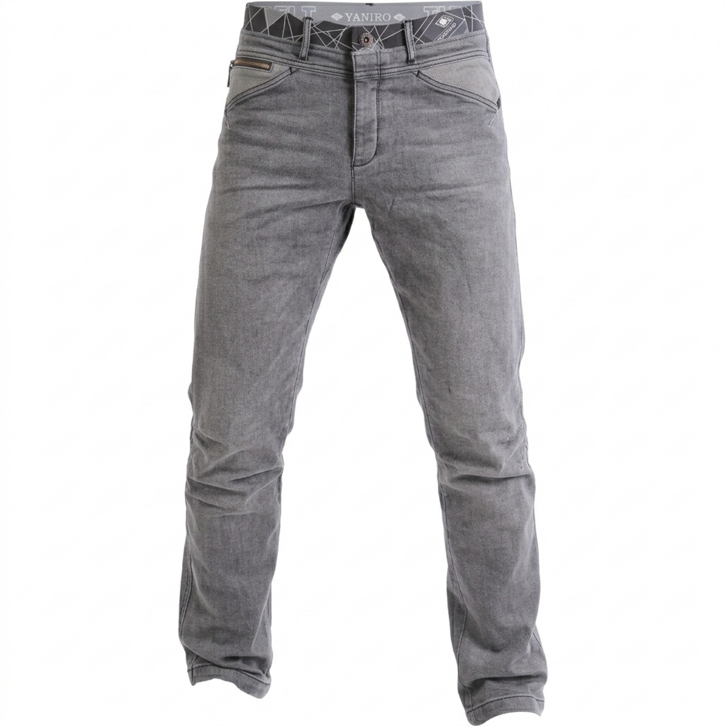 Nograd Yaniro Denim Herren Jeans & Freizeithose grau Größe L Bouldern | Sportklettern | Lifestyle Widerstandsfähig