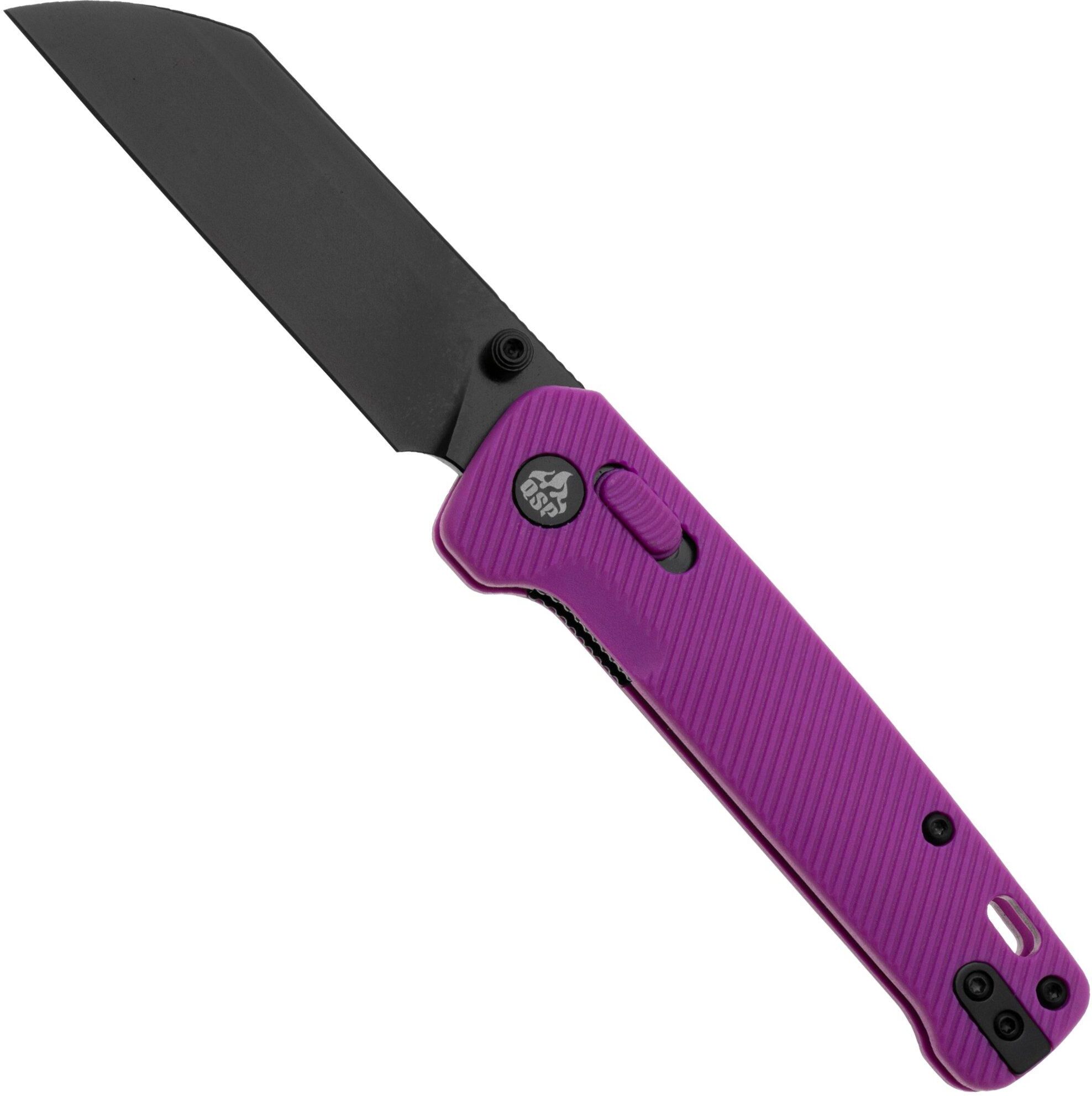 Nóż składany QSP Knife Penguin Glyde QS130GL-E2 PVD 14C28N, Purple FRN