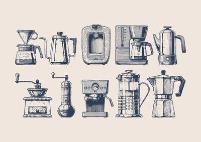 Inspire Essentials Minimal Coffee Line Art Canvas Poster Modern Kitchen And Cafe Wall Decor 3 15.75 X 23.62 Inches