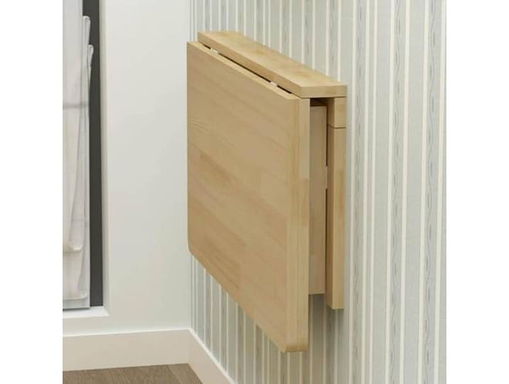 Misorat Klapptisch an der Wand, Kleiner Raum Schwebender Tisch, Massivholz Küchentisch mit Wandmontage, Familienbar und Speisesaal, 100 x 40 cm, Beige