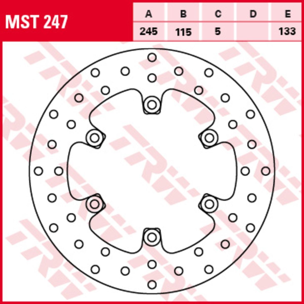 Bremsscheibe TRW MST247, 1 Stück