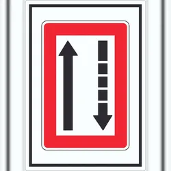 HB-Druck Fahrwasserseite an Backbord halten Symbol Aufkleber A9 (37x52mm)