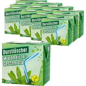 Durstlöscher Saft Waldmeister-Geschmack, Trinkpäckchen, je 0,5 Liter, 12 Stück